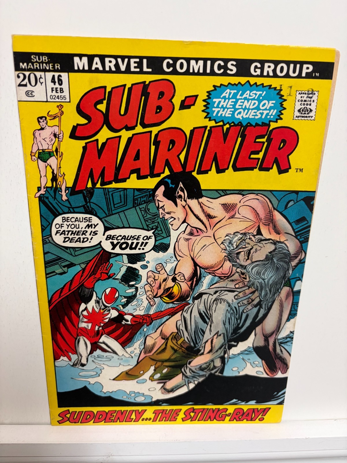 Sub-Mariner # 46 FINE VERY FINE Feb. 1972 Gil Kane, Frank Giacoia cover