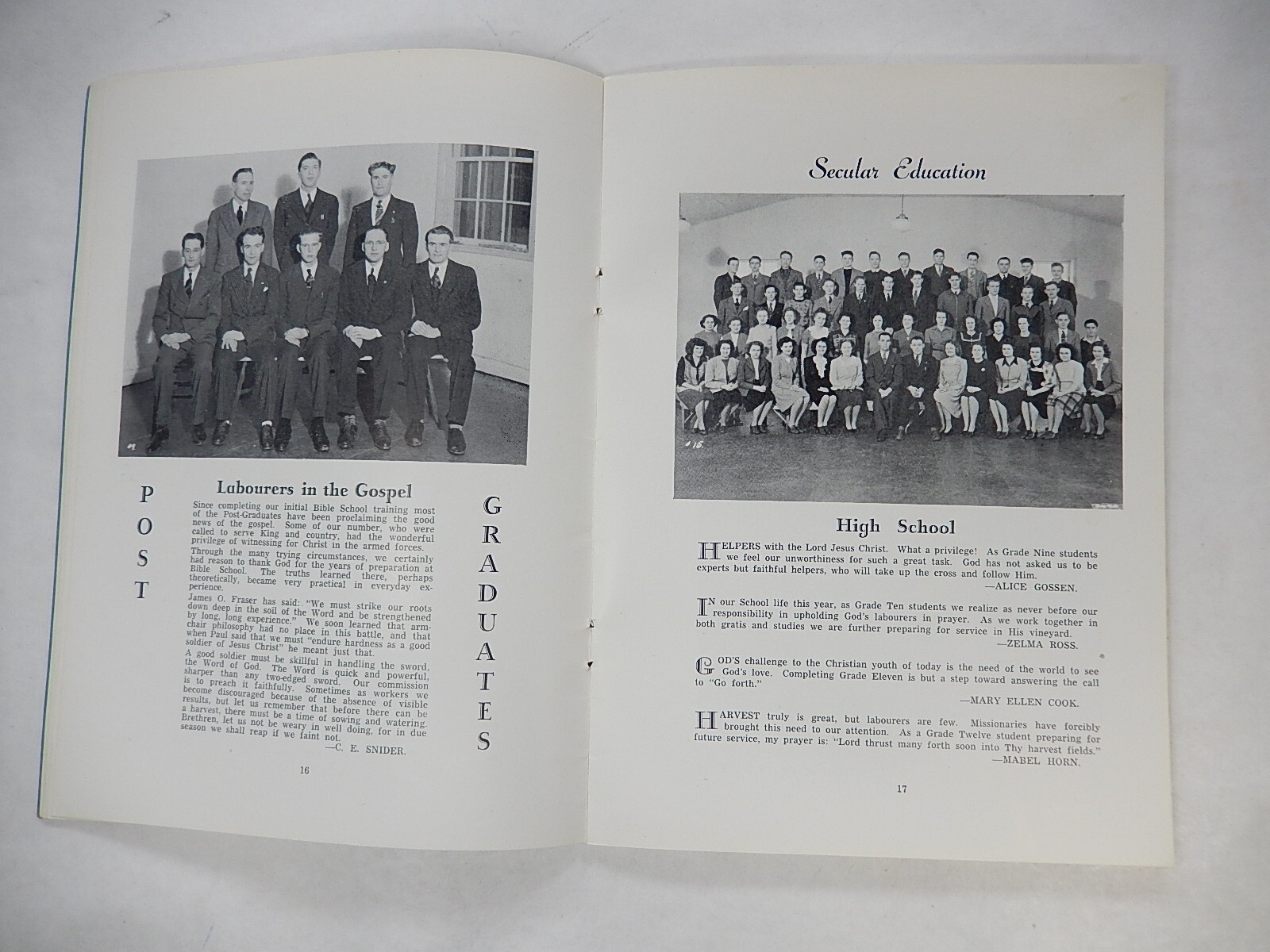 Yearbook, Briercrest Bible Institute, Caronport, SK, Canada, 1947, The Optic