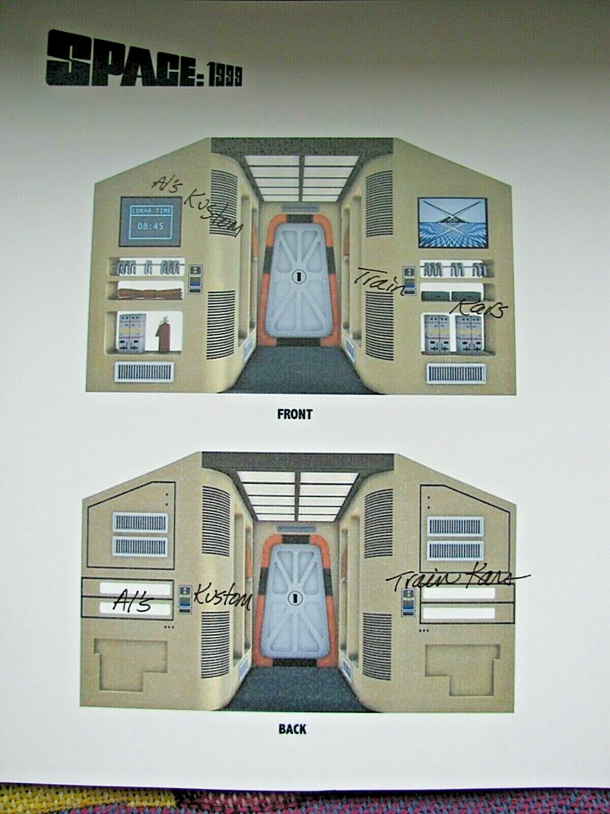 Custom Designed Cardstock BULKHEADS for SPACE 1999 Mattel Eagle 1 as shown