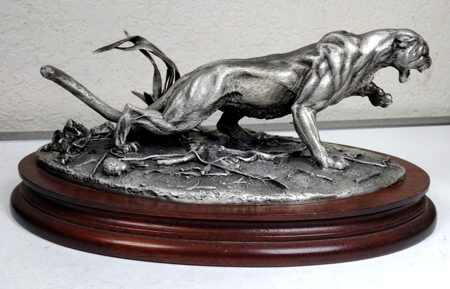 75th Anniv National Audubon Society Pewter Scuplture Loates 1979 Florida Panther