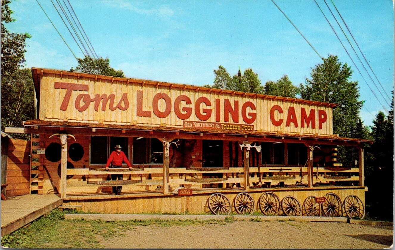 Vintage Postcard Toms Old Northwest Trading Post Duluth Minnesota A8