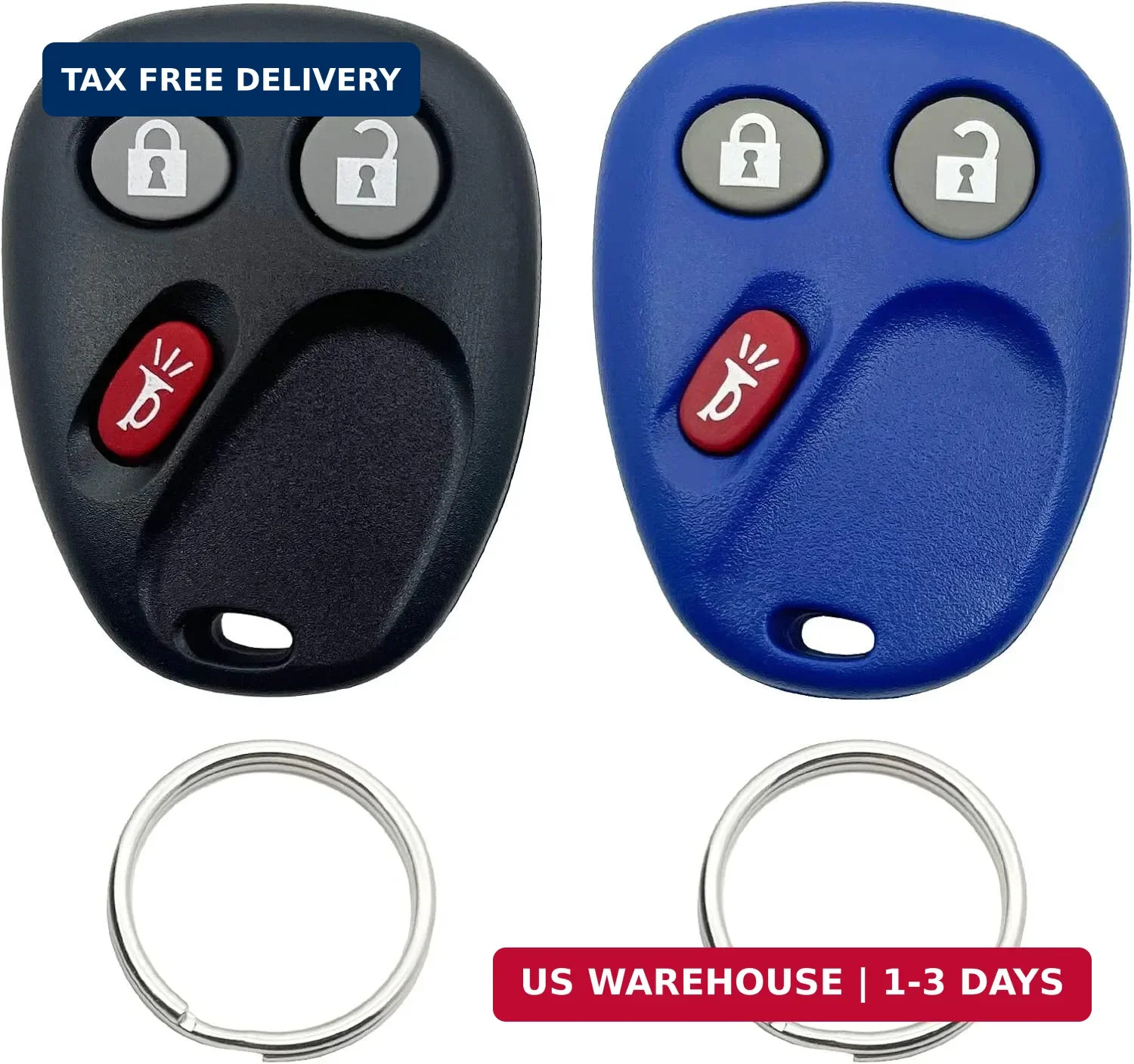Replacement Key Fob Shell Keyless Entry Remote Car Key Fob Case Fits for Chevy T