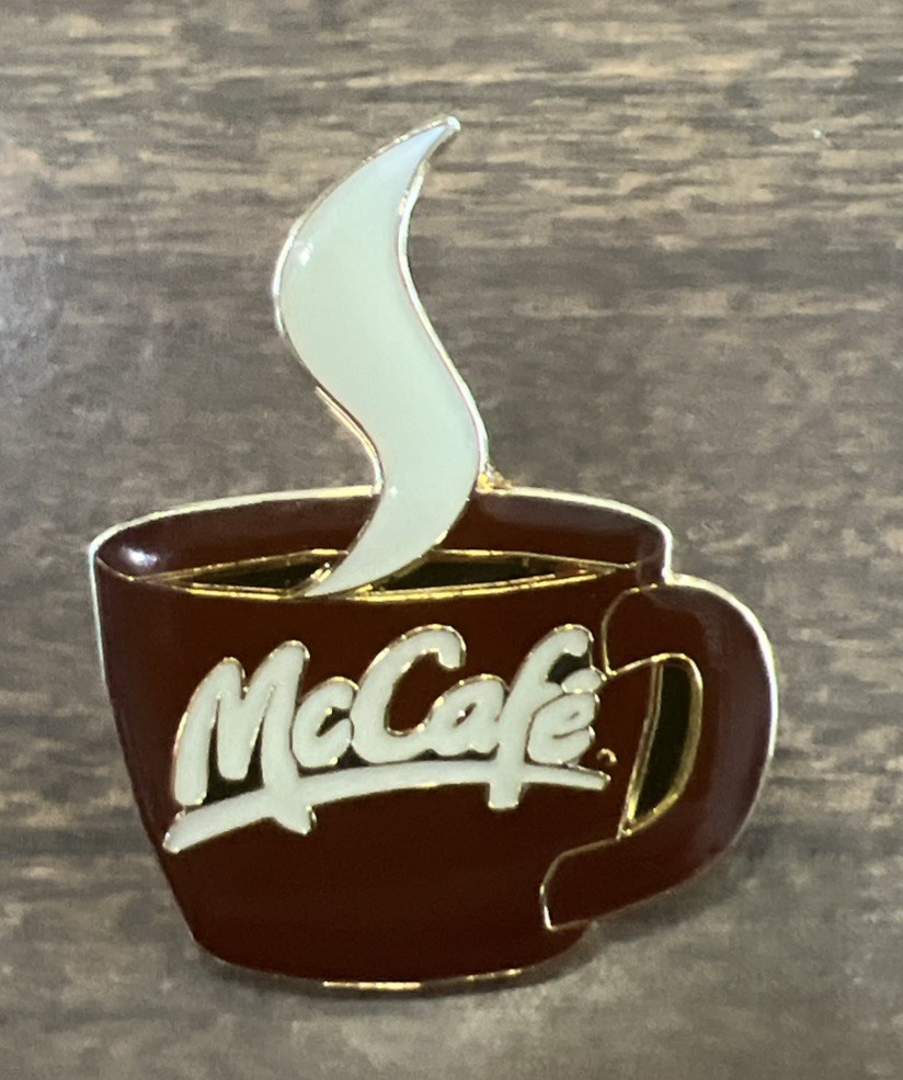 McDonald’s McCafe Cup Steaming Coffee Collectible Lapel Hat Pin K