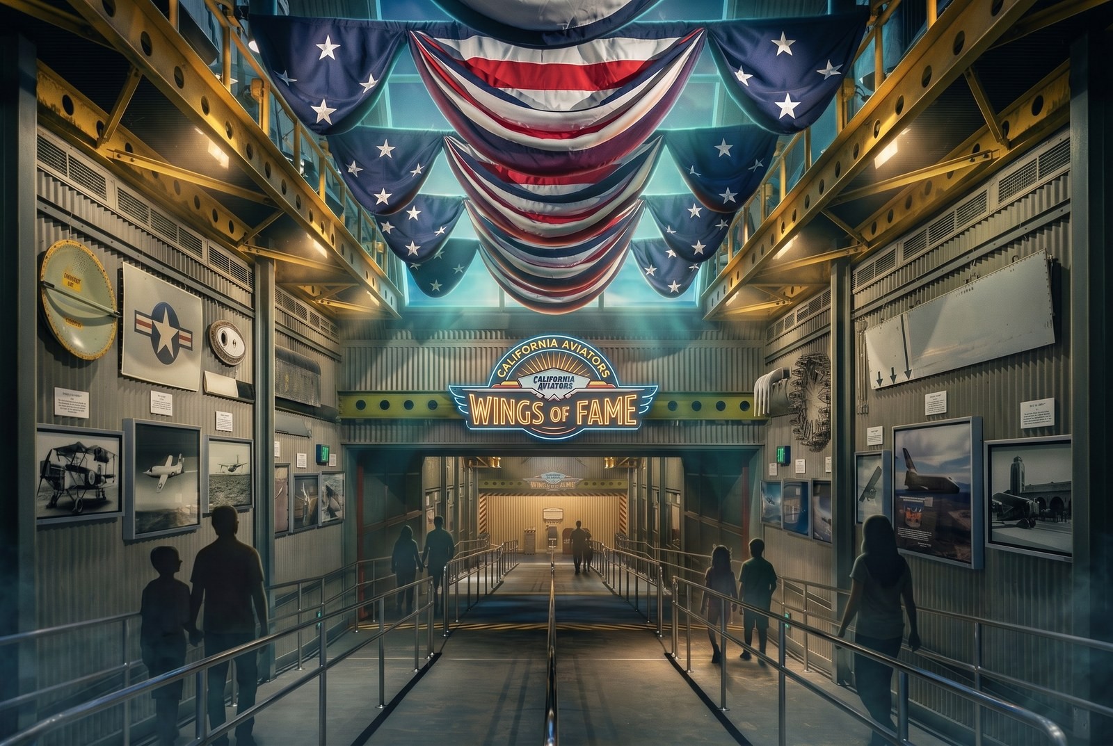 Soarin Across America Interior Queue Concept Art Attraction Poster 12×18 Matte