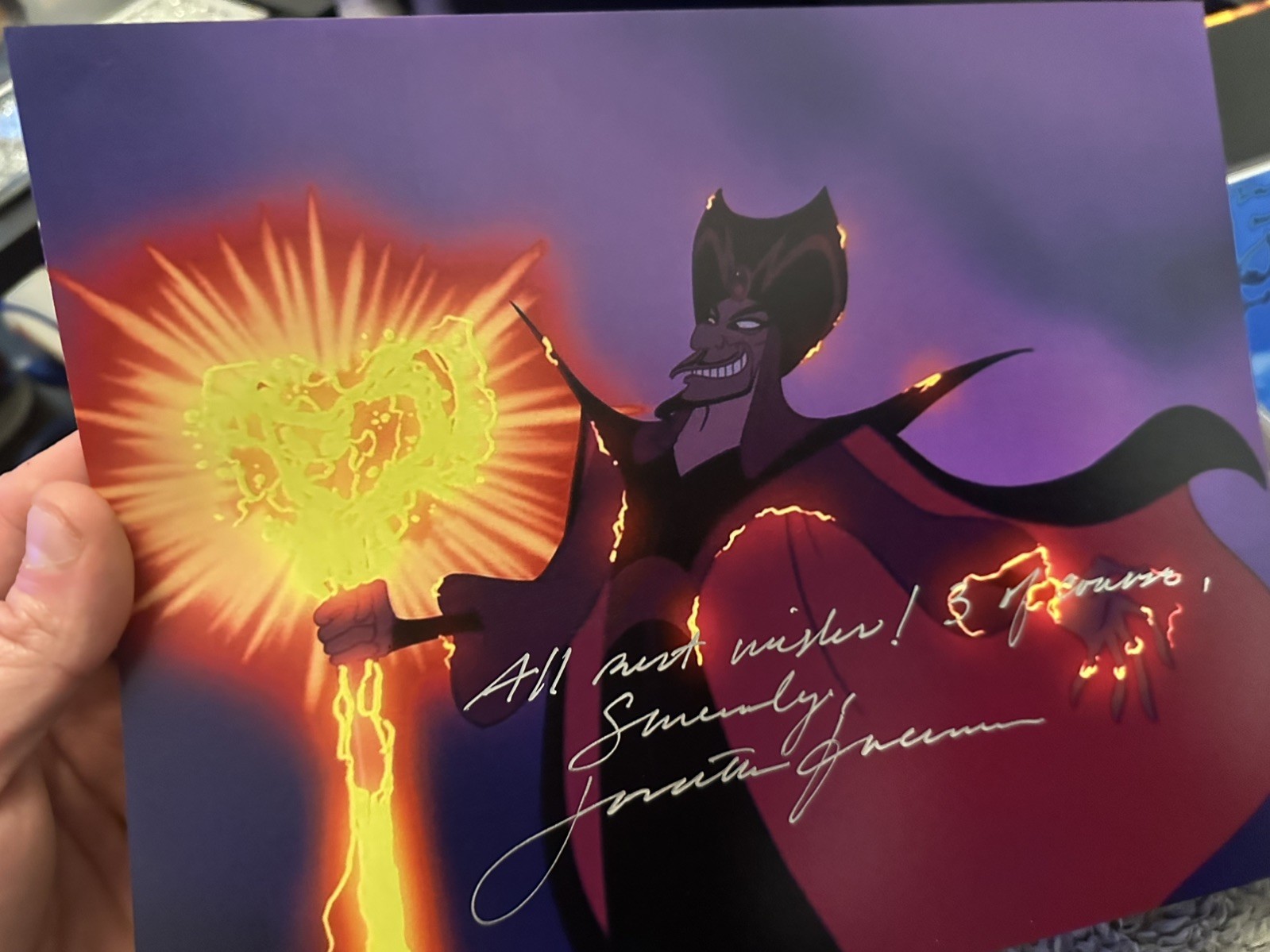 Jonathan Freeman Signed Autograph Photo – Disney – ALADDIN – JAFAR