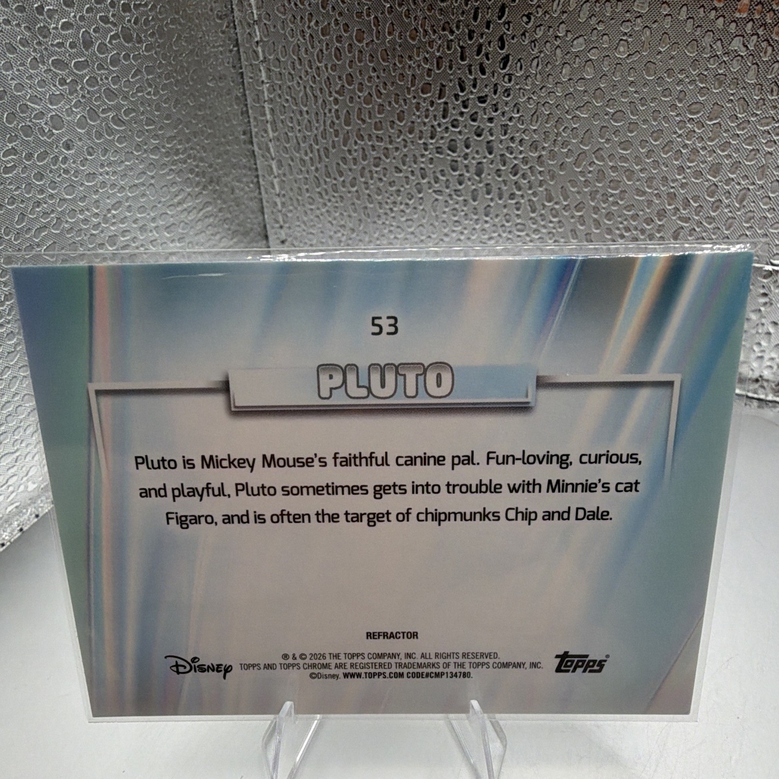 Topps Topps Chrome Disney 100 Pluto Refractor #53 2023 Trading Card English