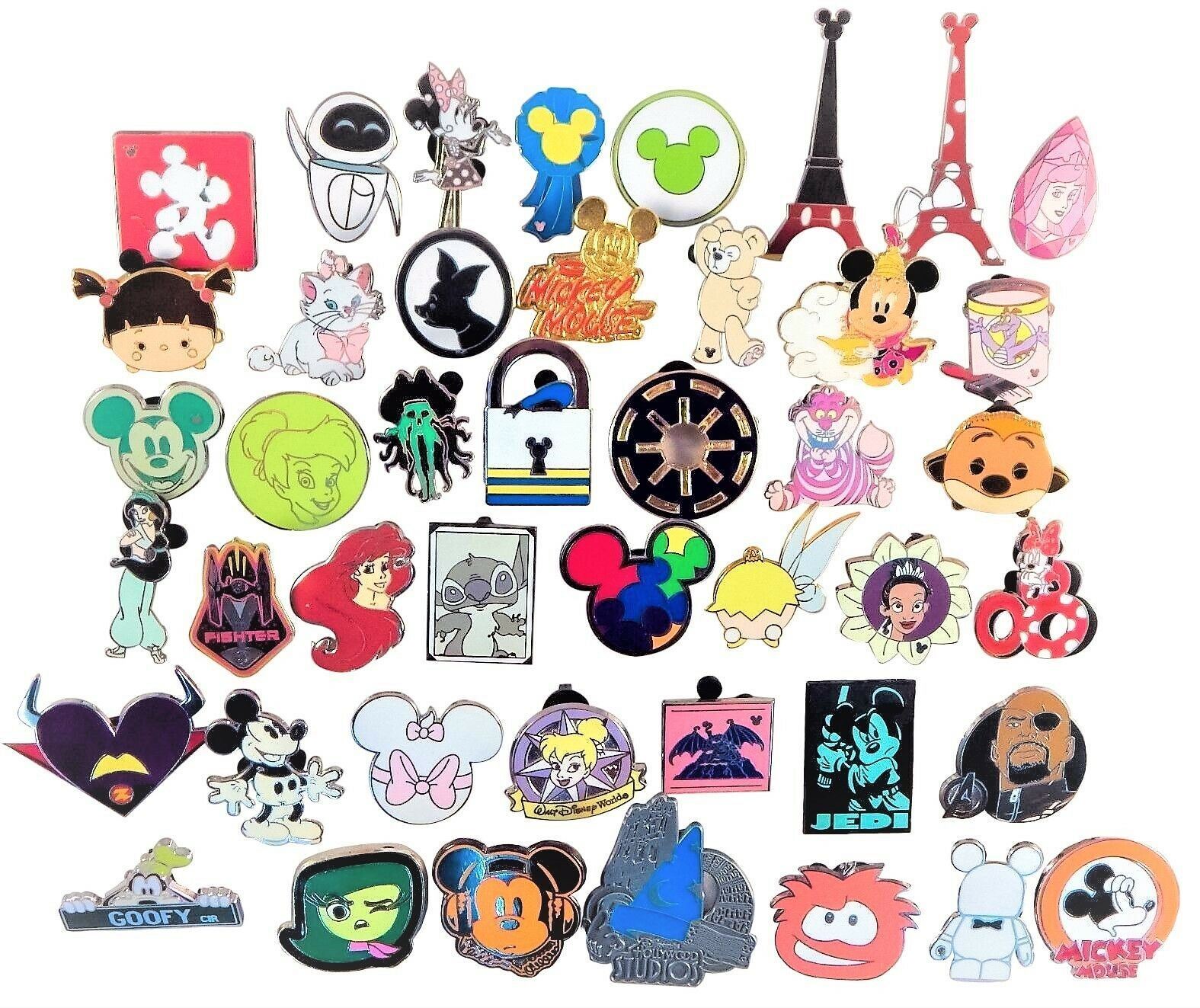 Disney Pin 100 Assorted Trading Mystery Pin Lot ~ Brand New Pins ~ No Doubles