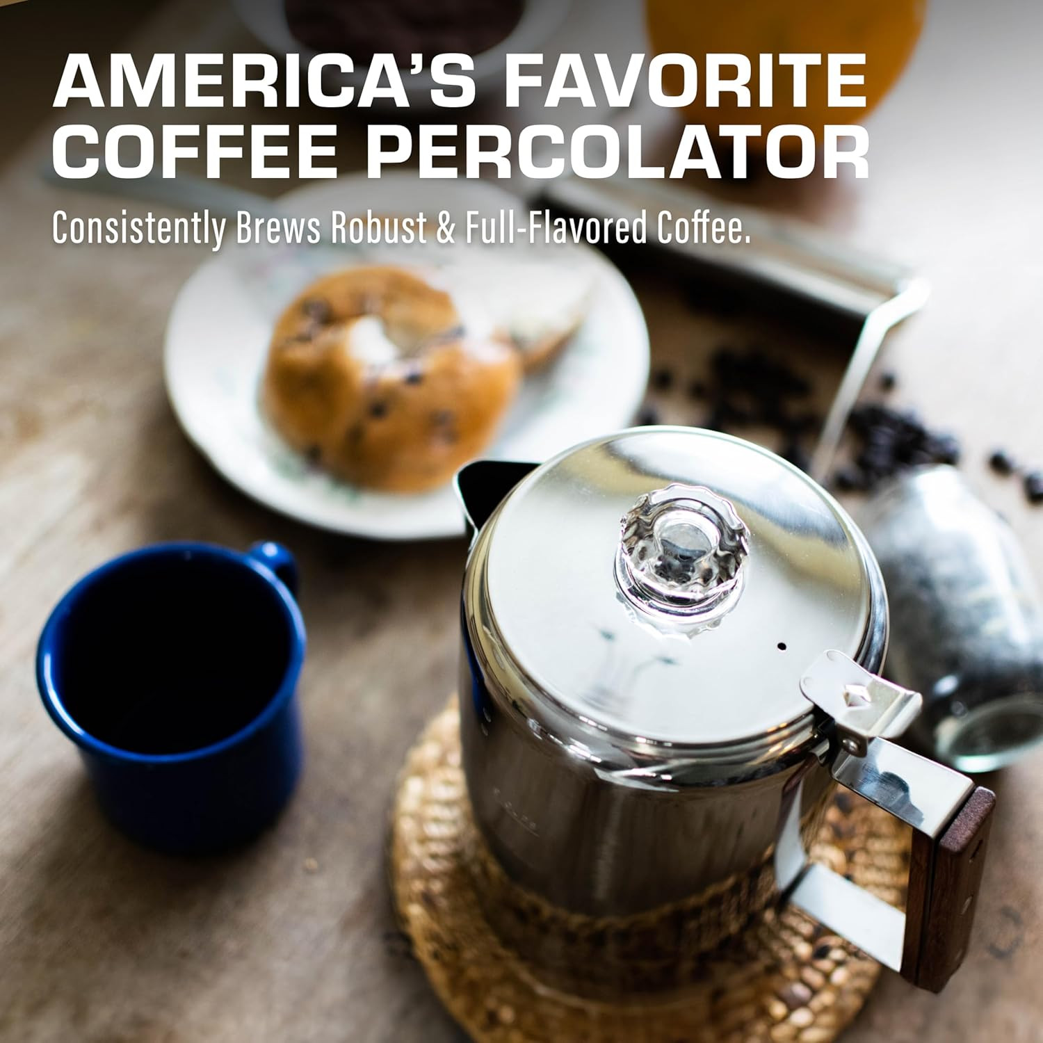 Bozeman Induction Coffee Maker — Percolator Coffee Pot, Coffee Percolator – B…