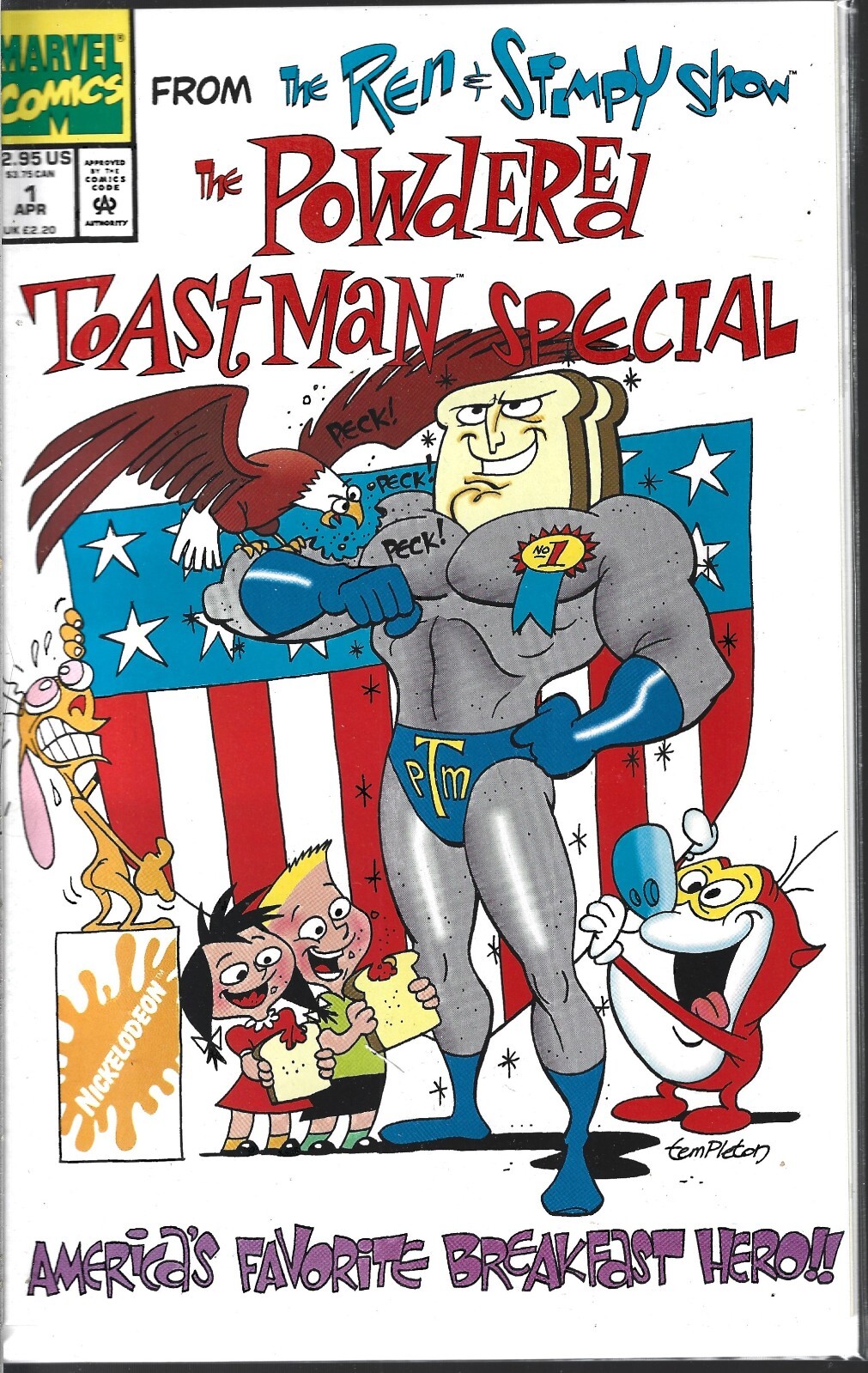 THE POWDERED TOAST MAN SPECIAL #1 (NM) HIGH GRADE, THE REN & STIMPY SHOW