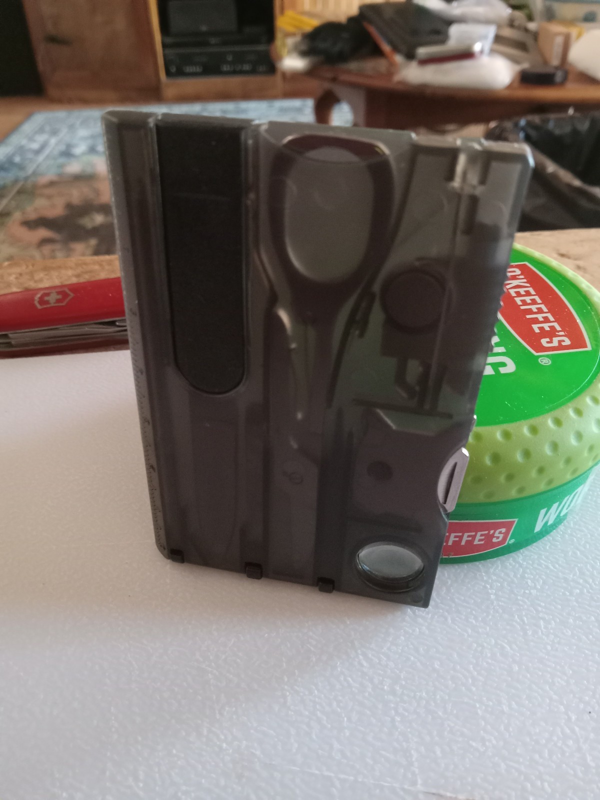 FREE SHIPPING!!! 12-in-1 Credit Card Toolkit, Victorinox Clone, Transluc. Black