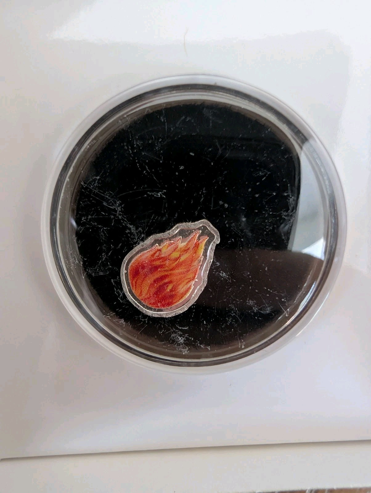 PAN SILVER Elemental Series Fire 1g .999 Fine Silver Bar Opened