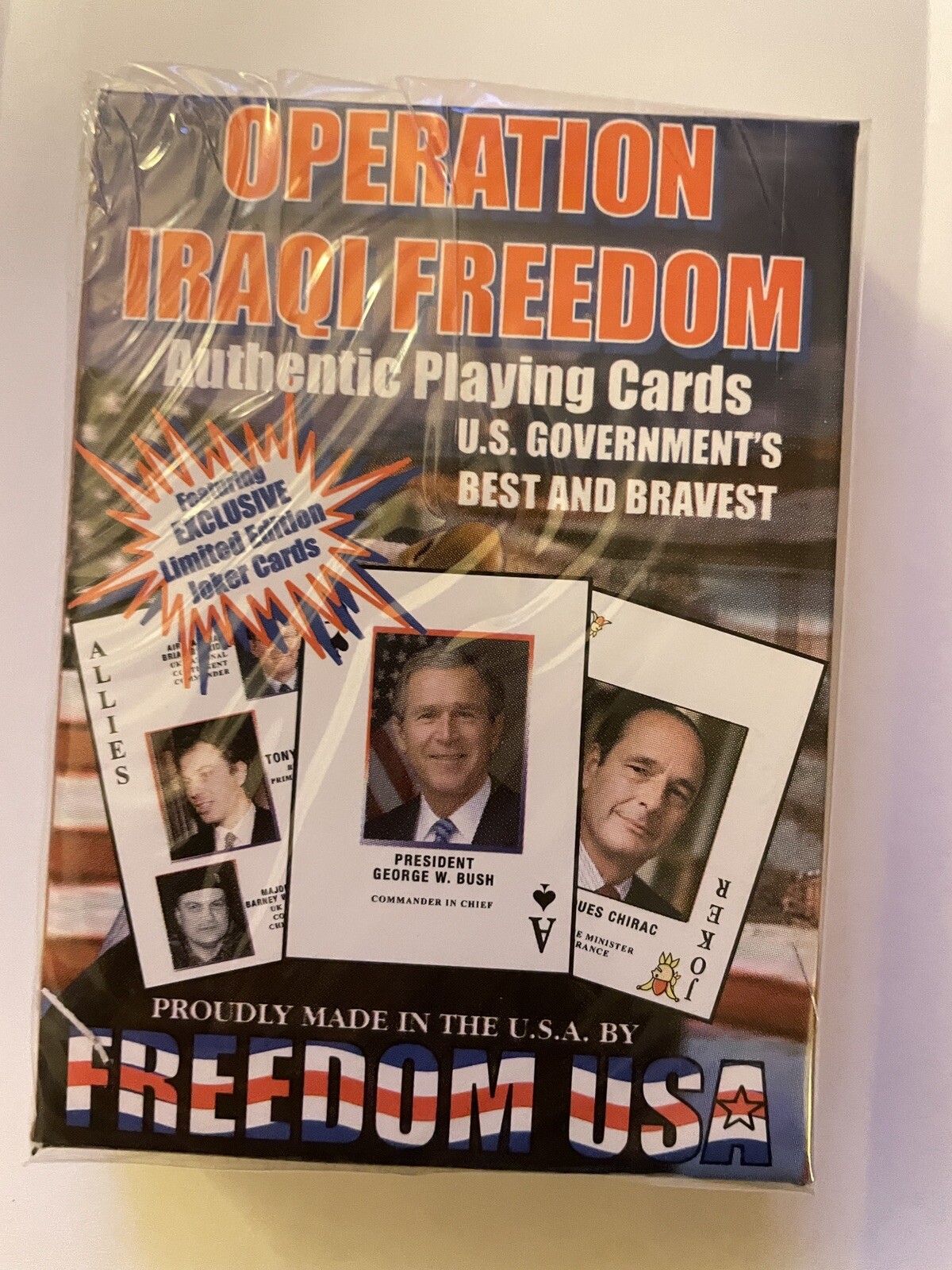 Operation Iraqi Freedom Playing Cards Made In USA Limited Edition Jokers