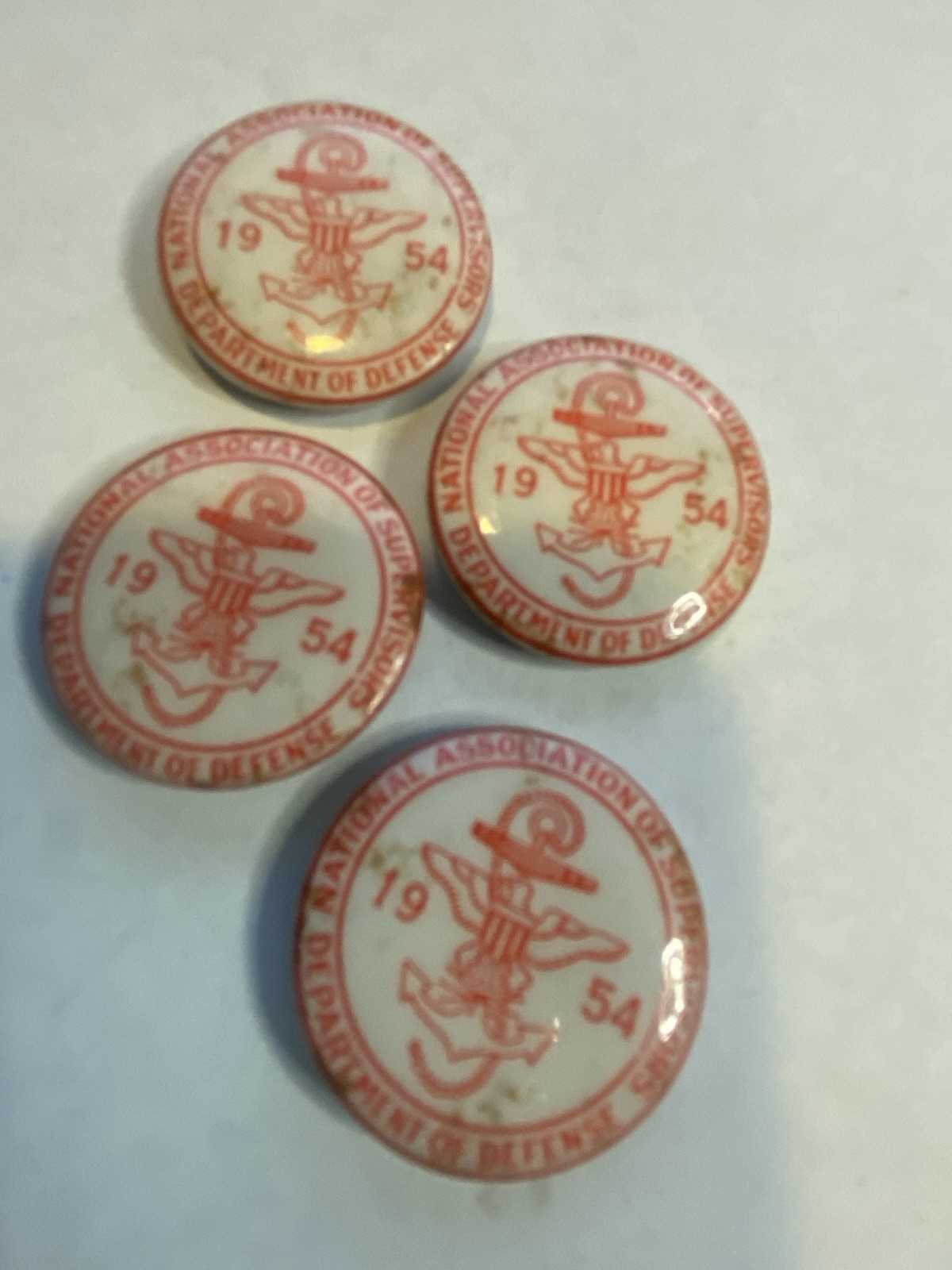 Vintage 1954 Department Of Defense Supervisors Button Pin