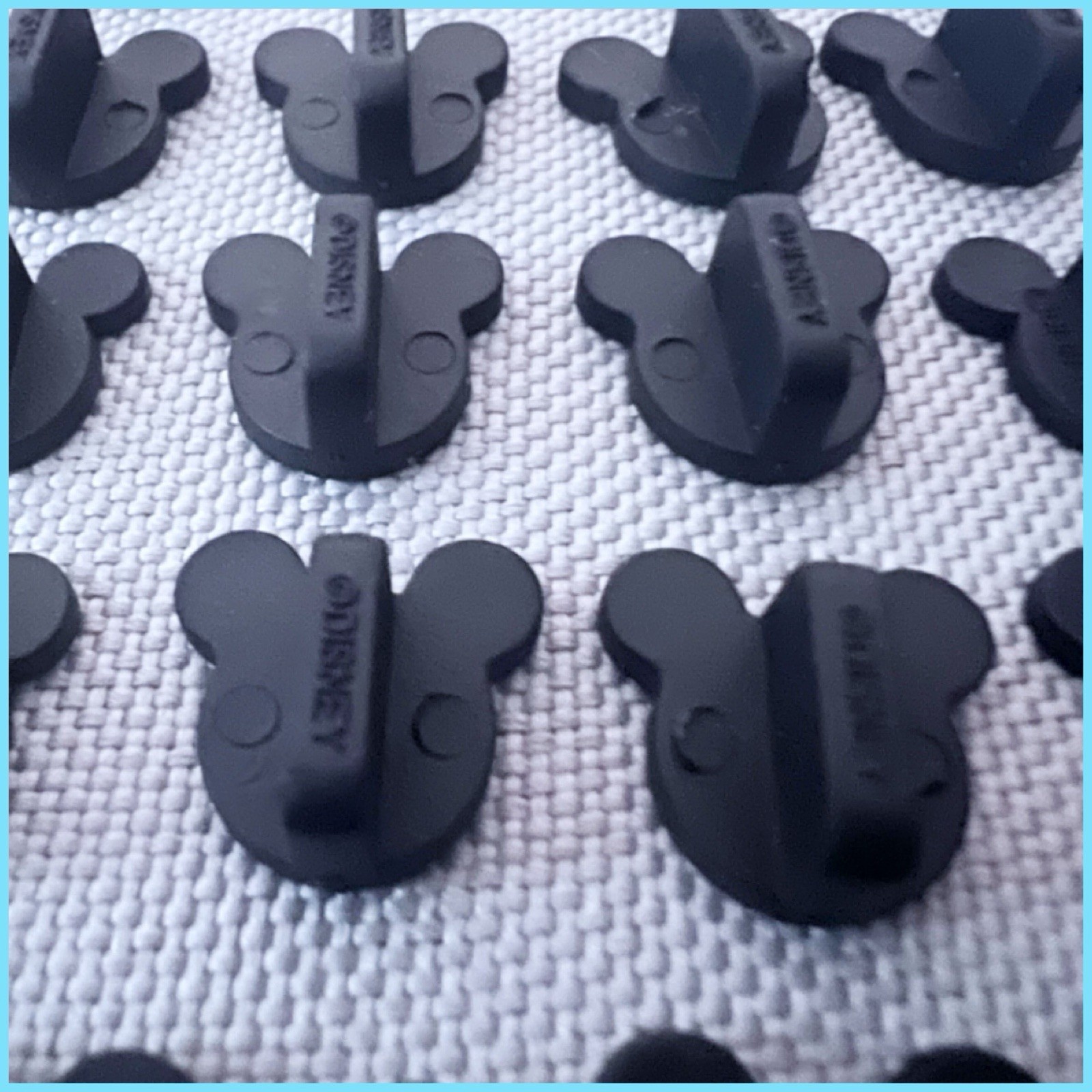 Authentic 50 Pack Disney Mickey Mouse Ears Pin Backs Rubber Black + Parks Map