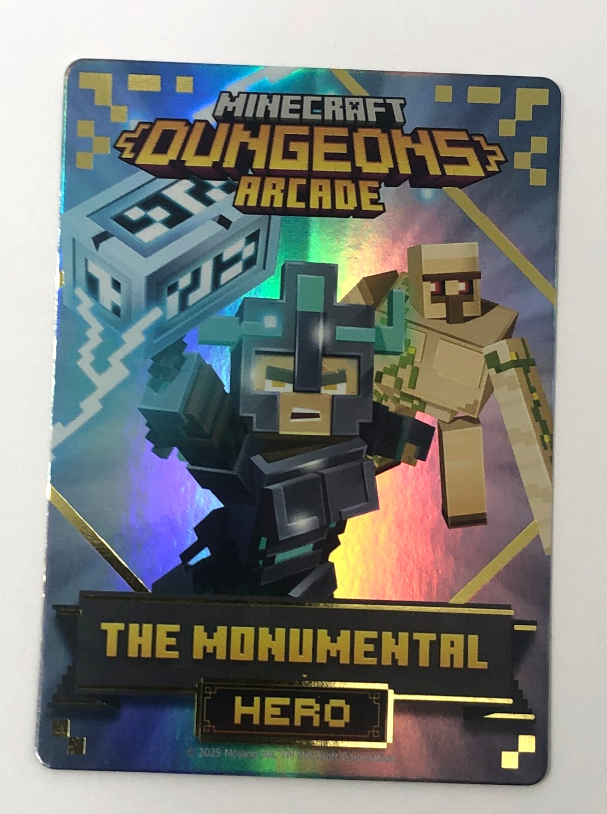 Minecraft Dungeons Arcade Series 5 (#117 Hero: Monumental) FOIL Card