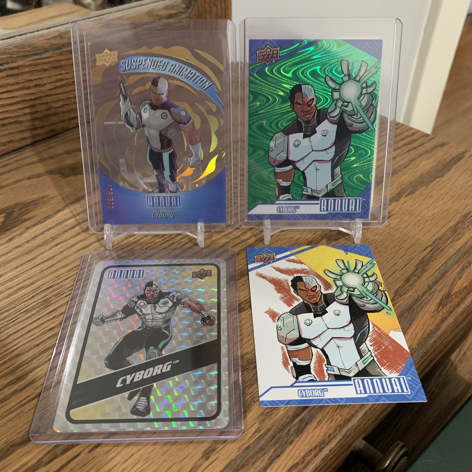 2024/25 Upper Deck Annual DC Cyborg Lot Of 4 Suspended A., Green, Backscatters+