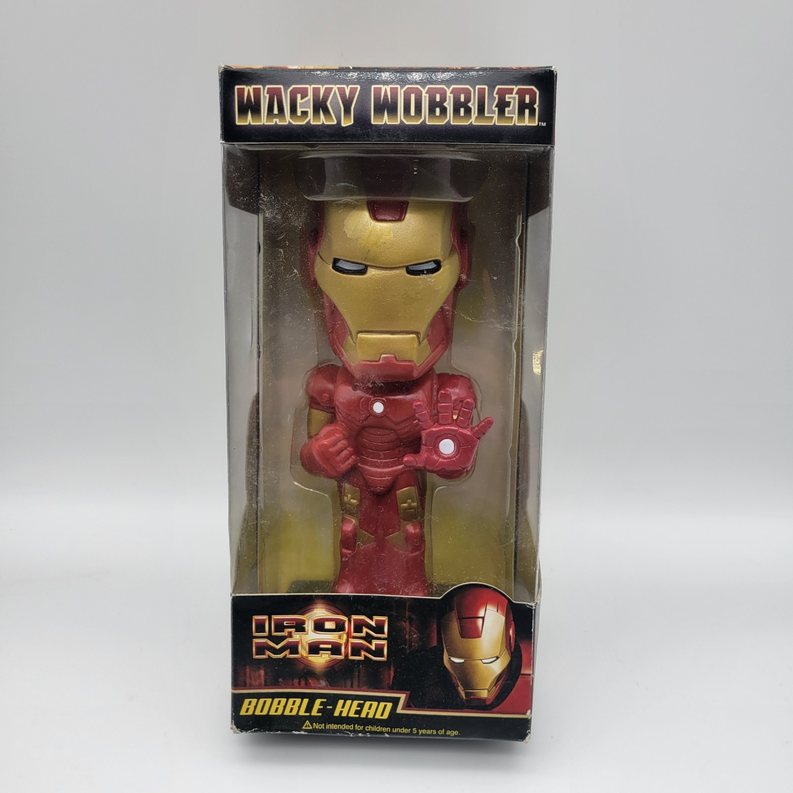 Iron Man Wacky Wobbler Bobblehead by Funko 2008 Classic Gold Armor
