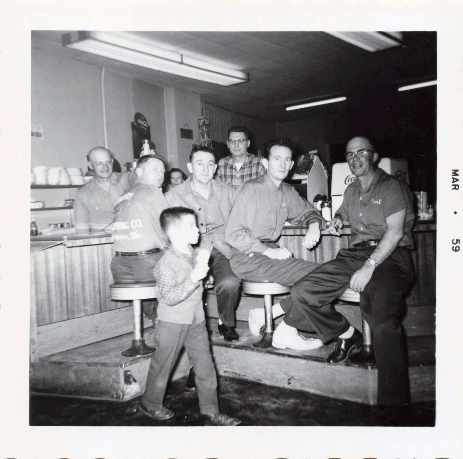 VTG Photo 1959 Handsome Men Smoking Cigarettes Bowling Team