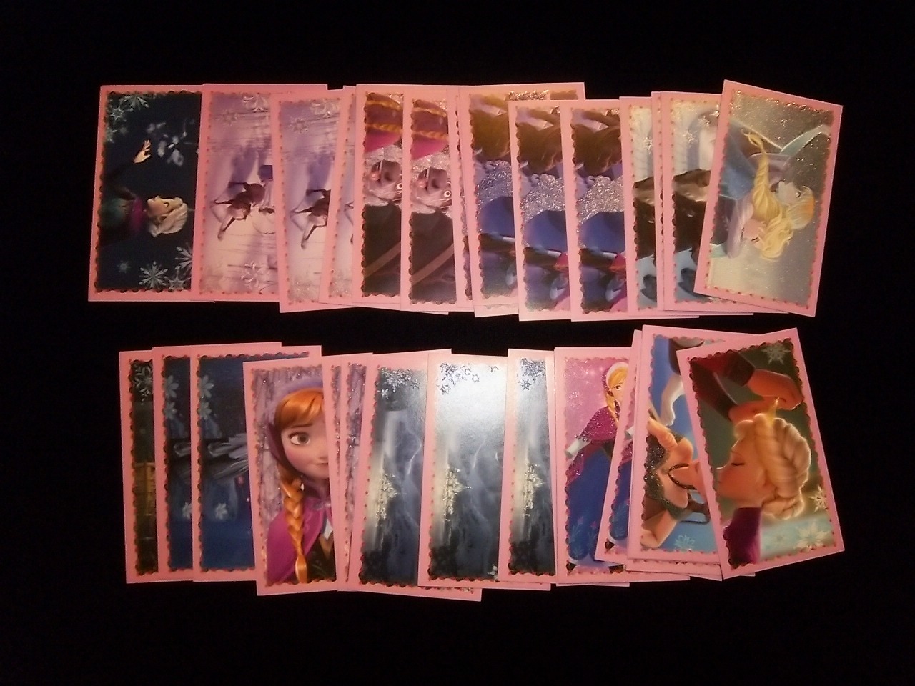 2013 Panini Frozen Album Stickers Pink Border foil singles 2.49 each, see list!