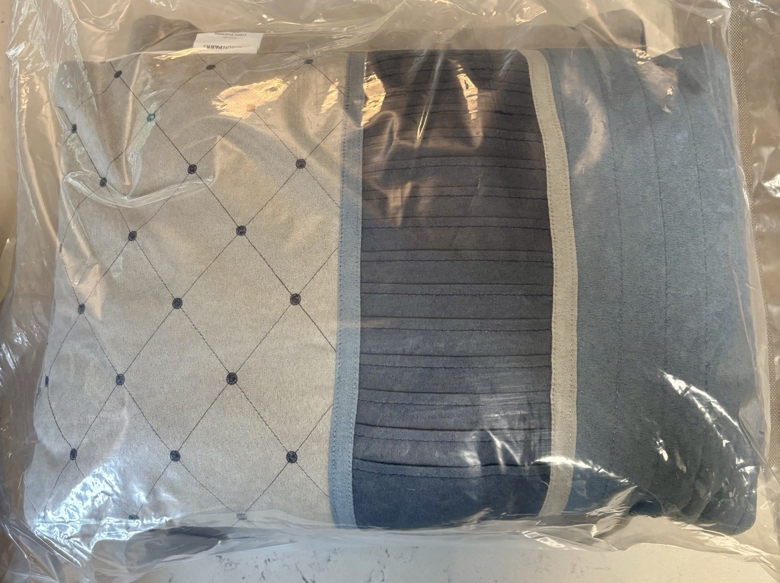 3 Blue Gray Decorative Accent Throw Bed Pillows Madison Park Cozy Casual Modern