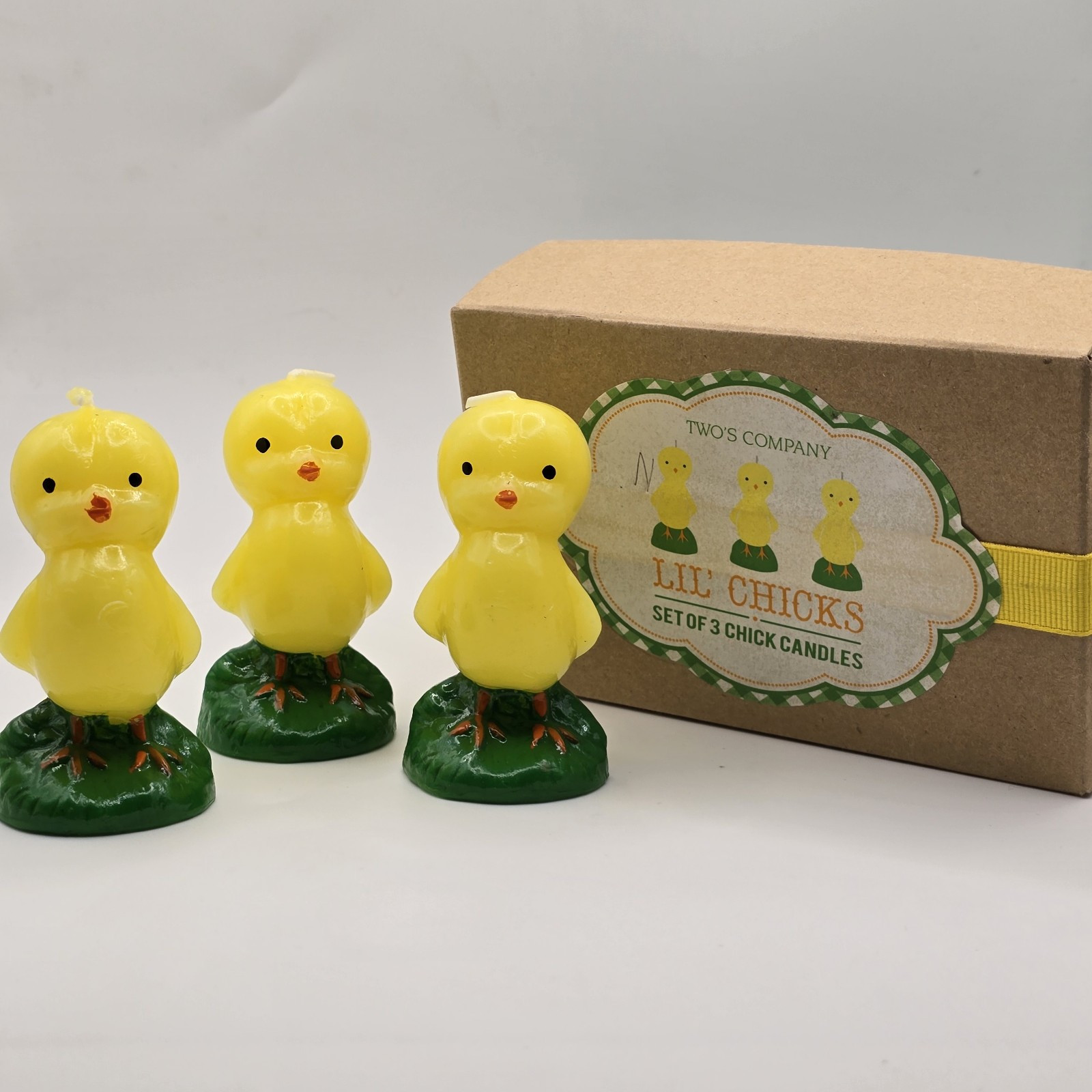 Little Chicks VTG Candles Set 3 Two’s Company Easter Spring