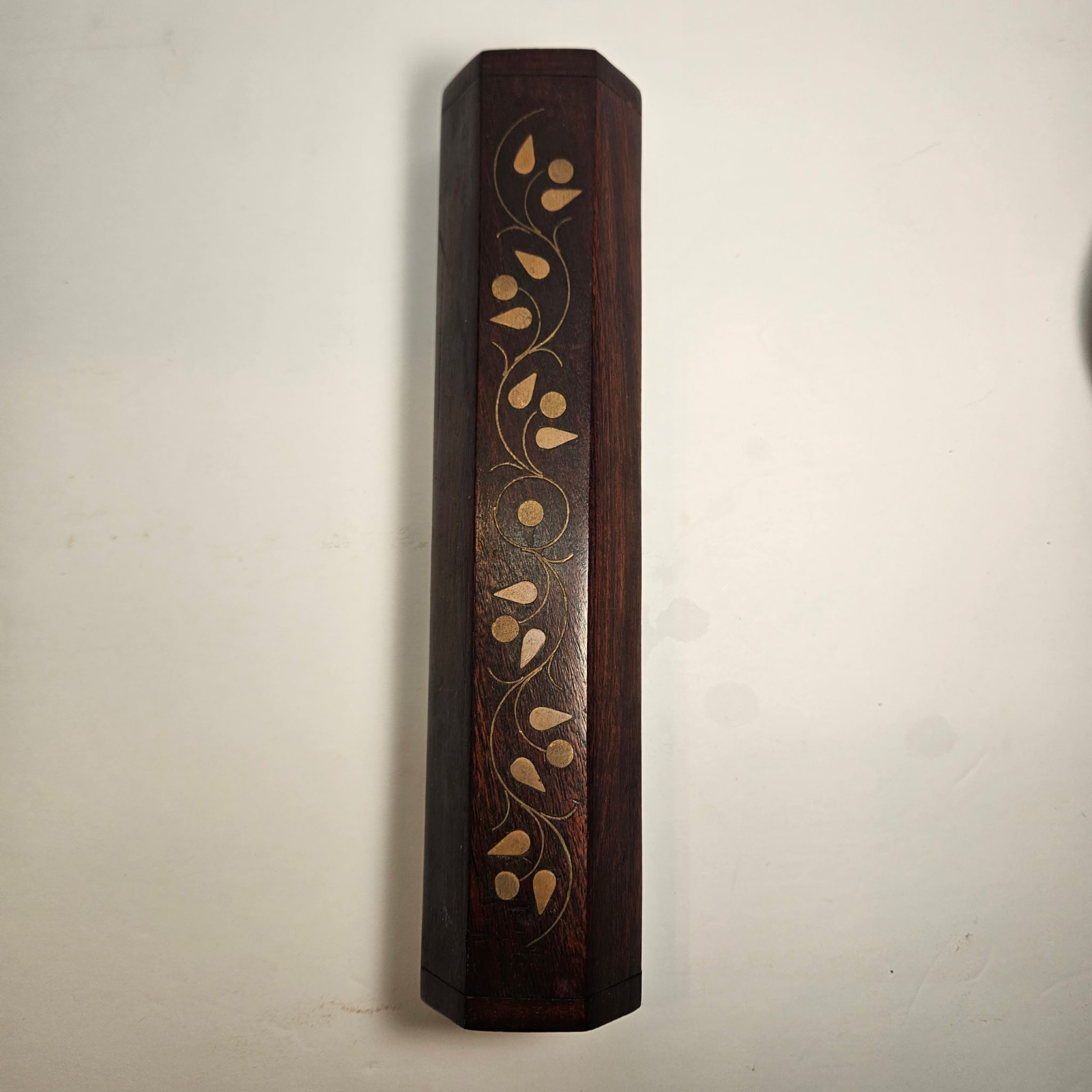 Wooden Handcrafted Rectangle Box from Archana Crafts India Brass Inlay Designs