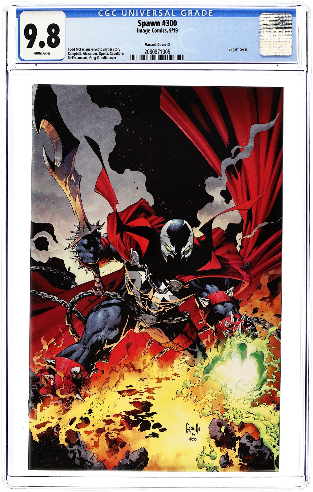 Spawn #300D Capullo Virgin Variant CGC 9.8 2019 2080871005