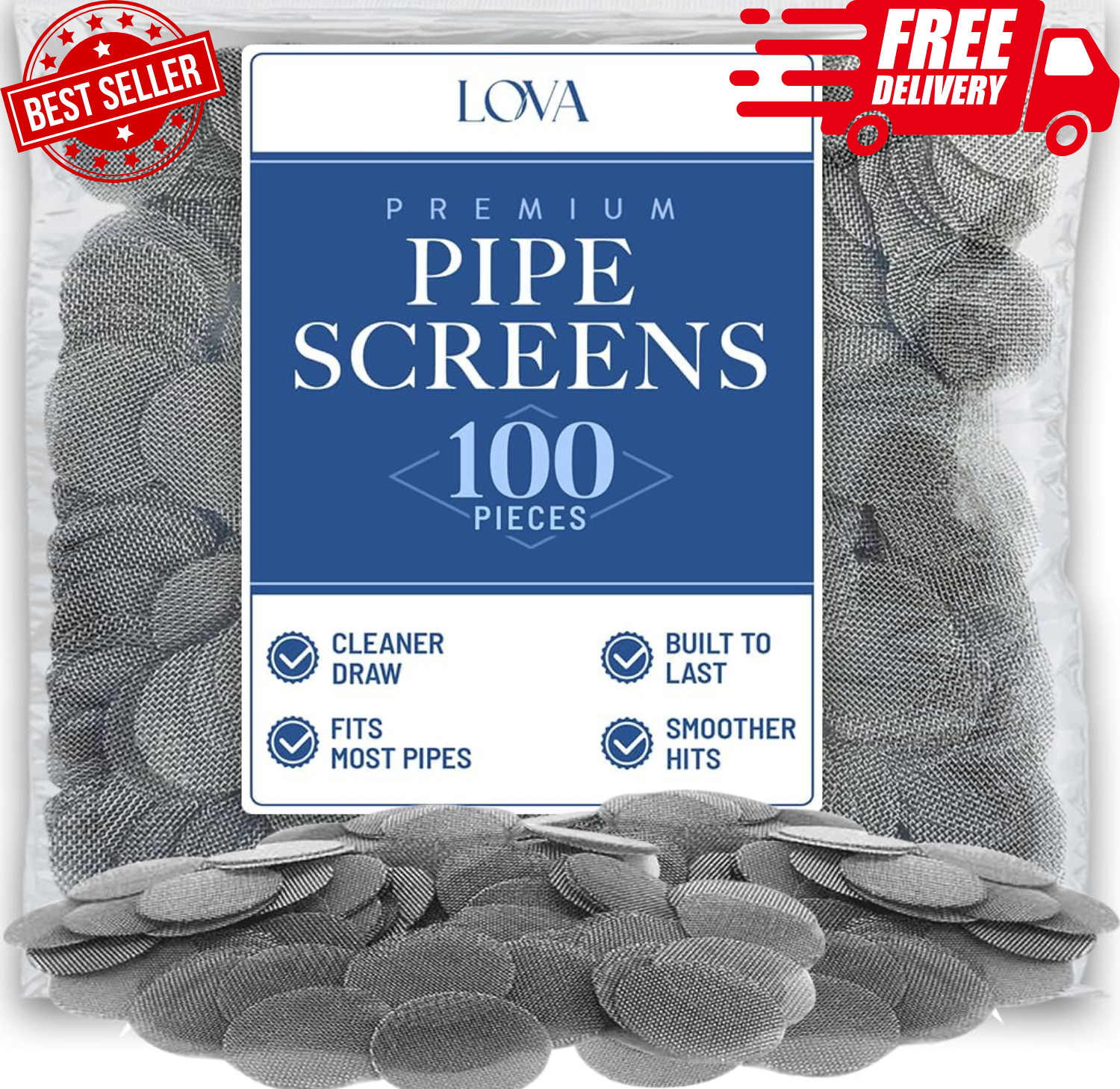100 Pcs Pipe Screens Stainless Steel Screen Filter for Pipe 3/4 Mesh Pipe Filter