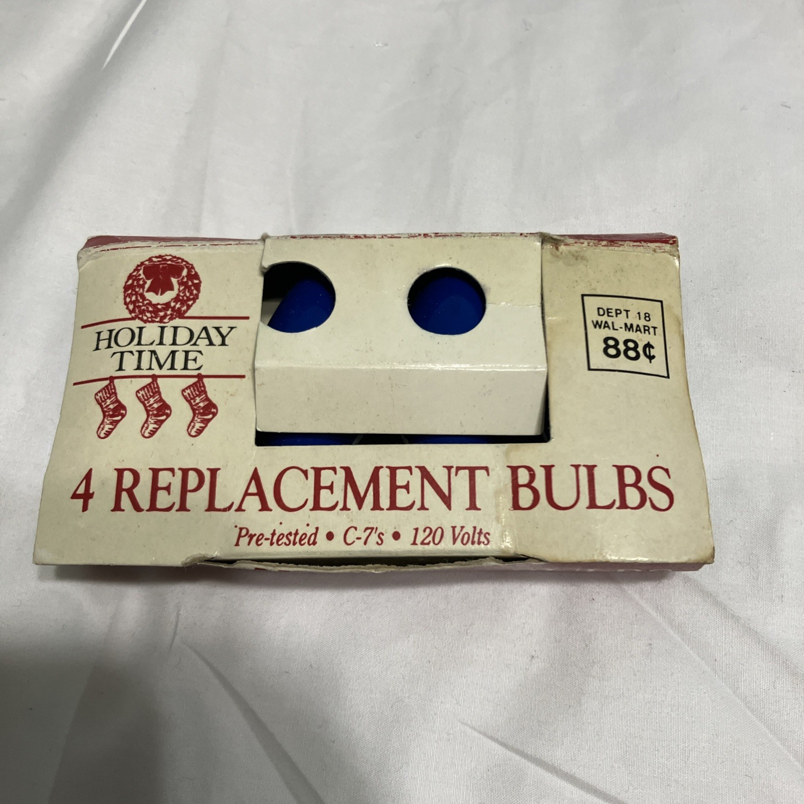 Set of 4 Replacement Outdoor Bulbs C-7’s 120 volts Blue Vintage Bulbs