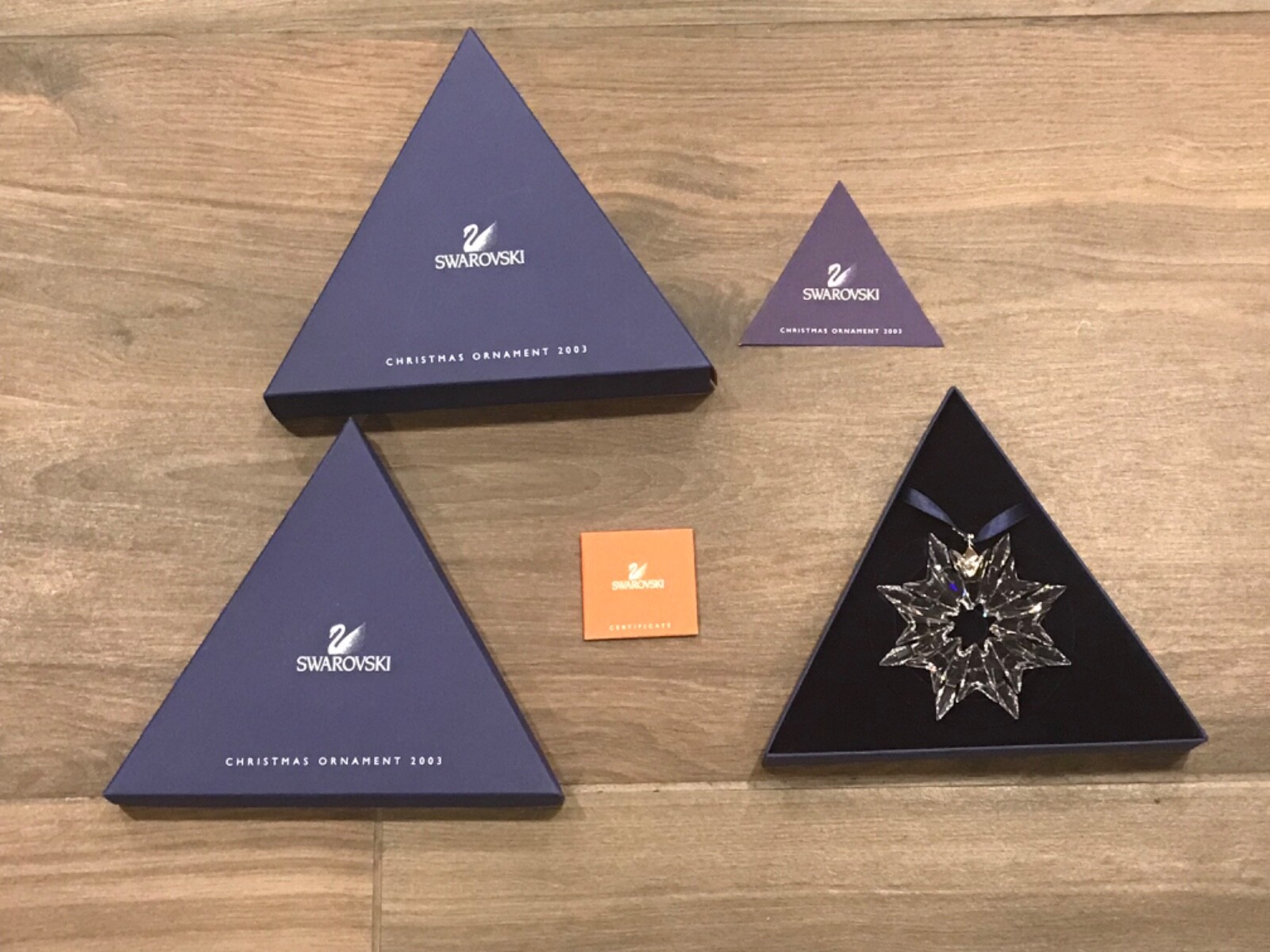 NIB Swarovski Large Annual Snowflake/Star Ornament 2003-2021