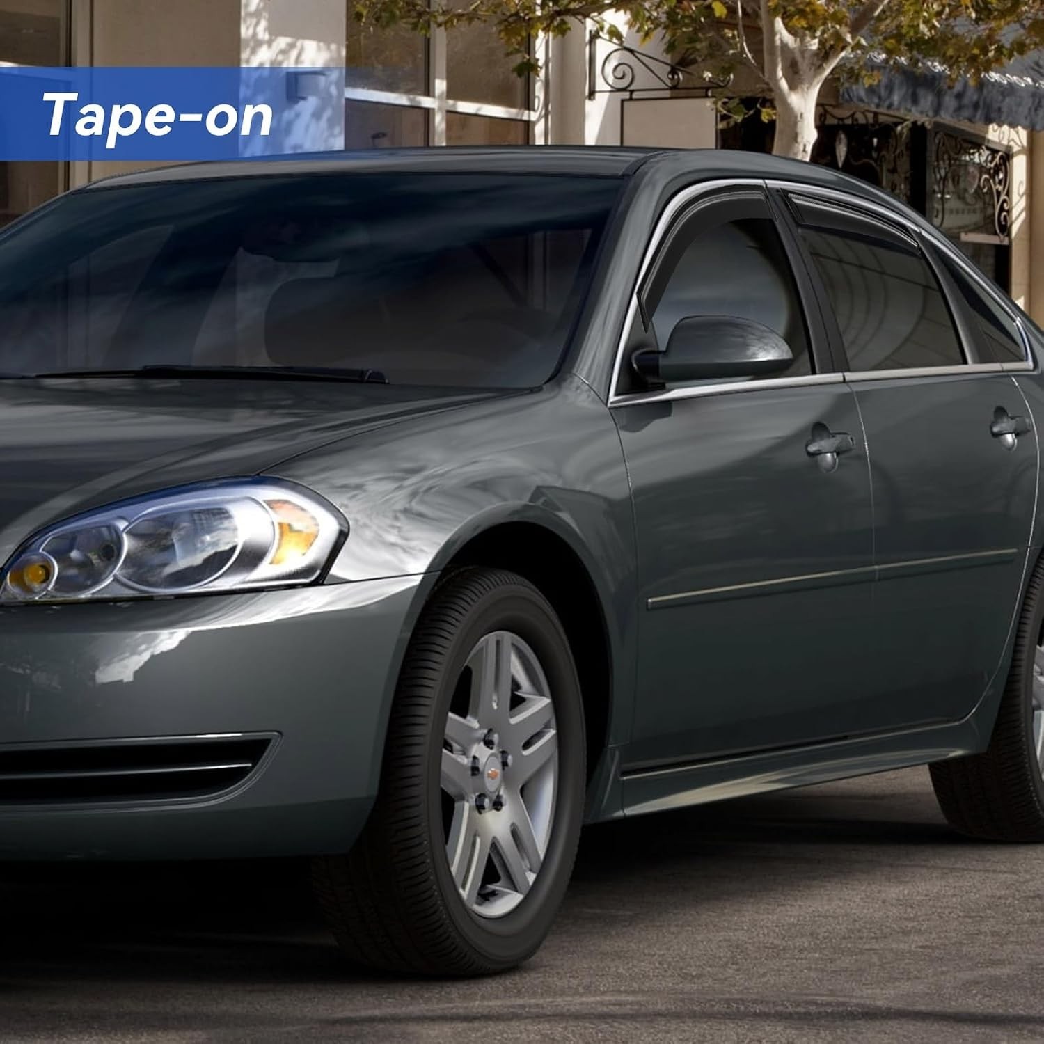 Window Visors Rain Guards for 2006-2013 Chevy Impala, Out-Channel Window Vent Wi