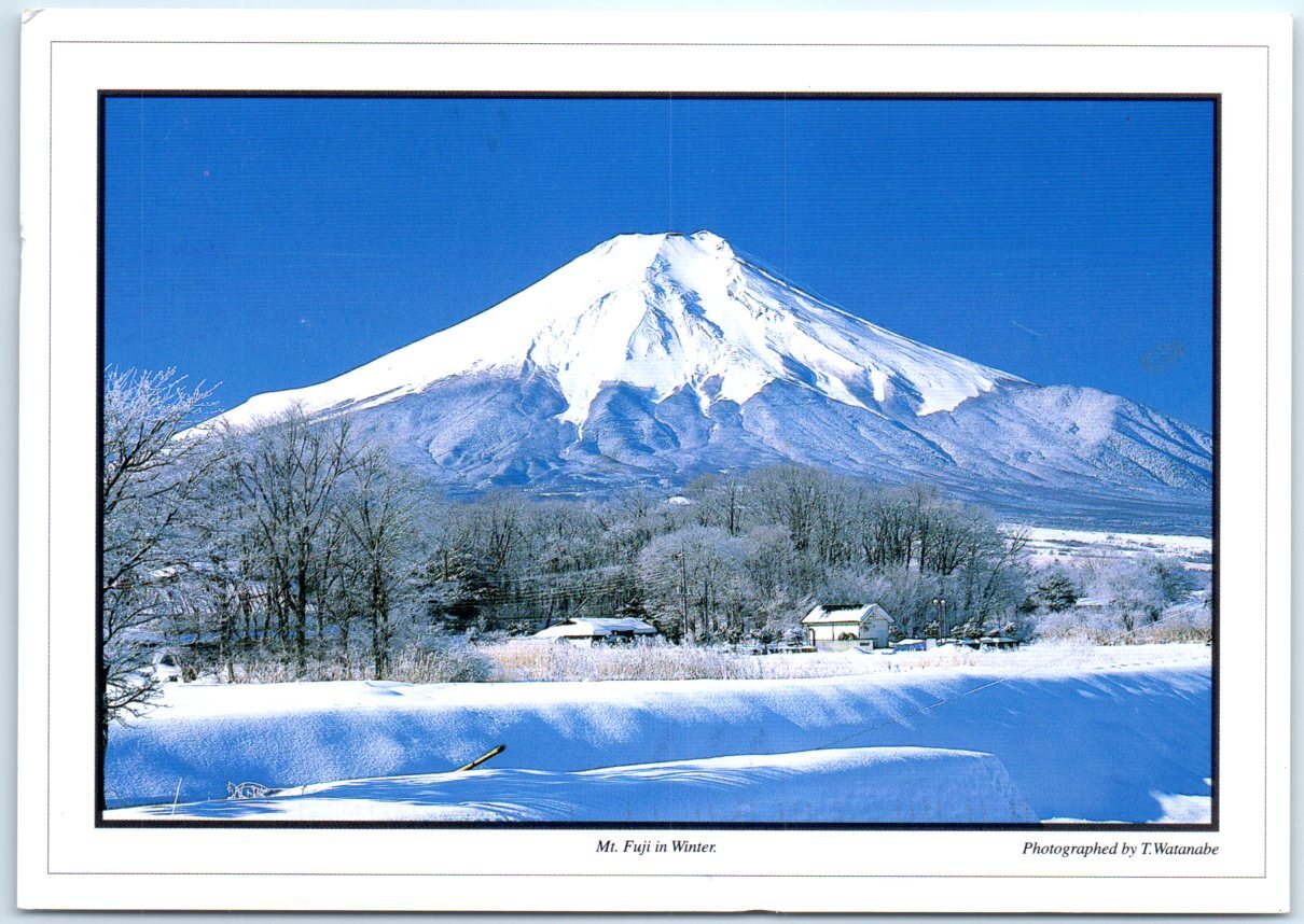 Postcard – Mount Fuji in Winter, Fuji-Hakone-Izu National Park – Japan