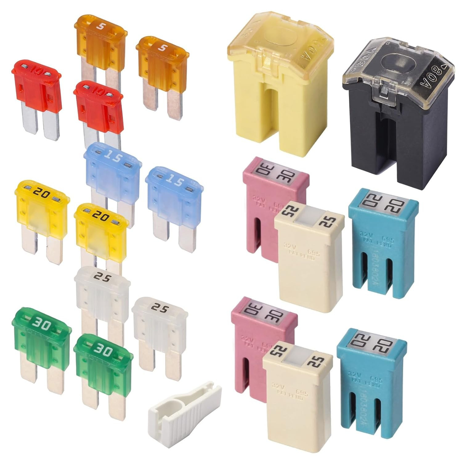 Dodge Ram Trucks Micro MINI Fuse Fuses Assortment Kit Compatible with 2013-2022