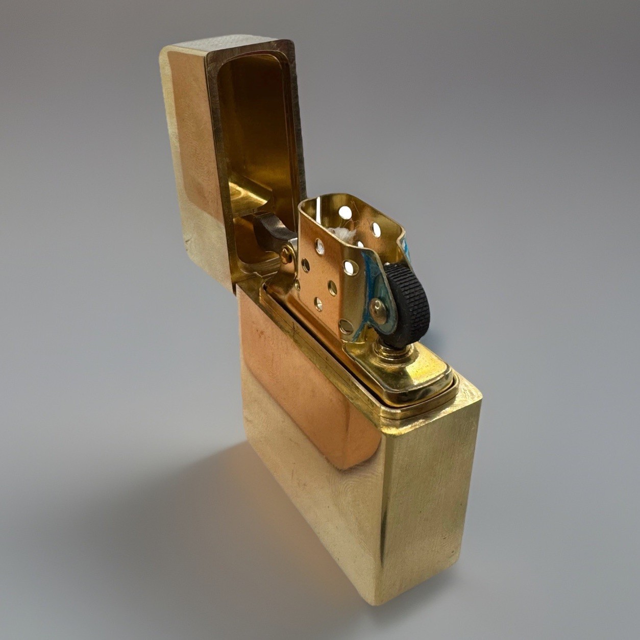 CNC Machined Lighter: The “Tank”-Solid Brass. Fuel-Saving Zippo Insert.