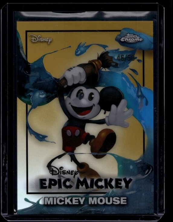 2026 Disney Neon Epic Mickey #EM-1 Gold Refractor /50
