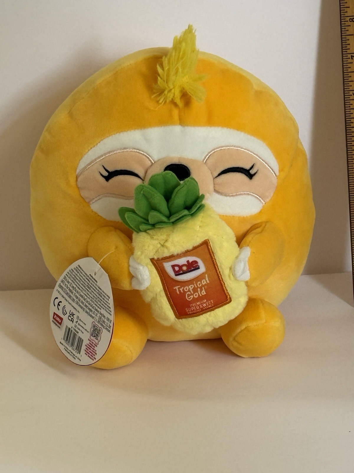 Squishmallows Zuru SNACKLES 8” Sandy Sloth Dole Pineapple Plush Ultra Soft 2024