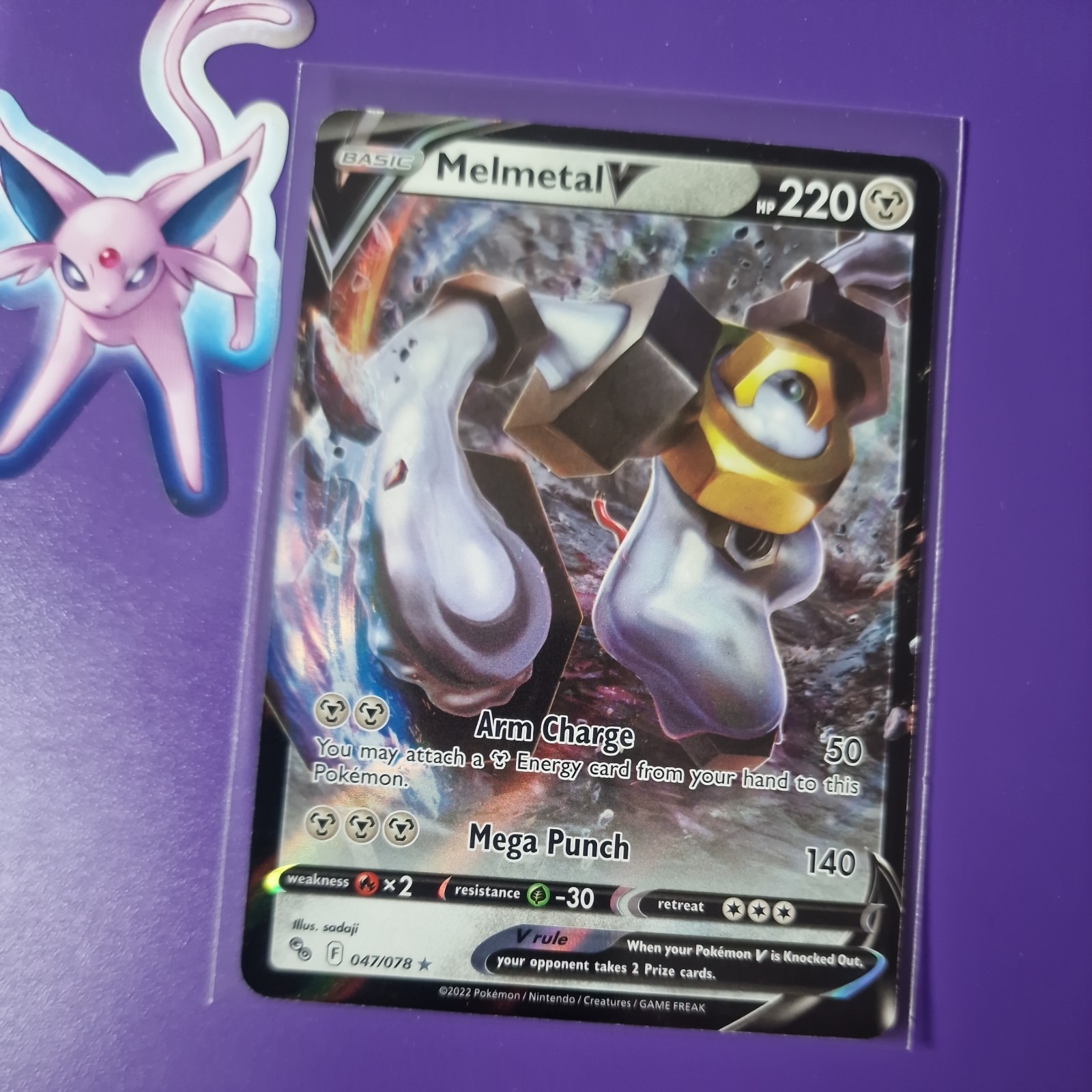 047/078 MELMETAL V ULTRA RARE POKEMON GO POKEMON CARD