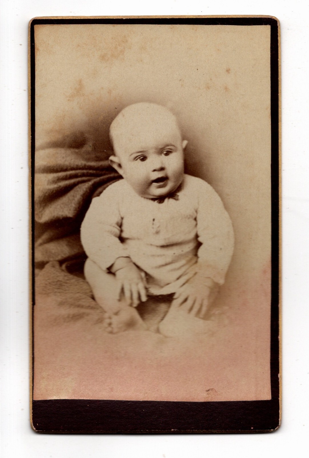 Antique CDV Circa 1880s D.c. Dinsmore Cute Baby Dover ME