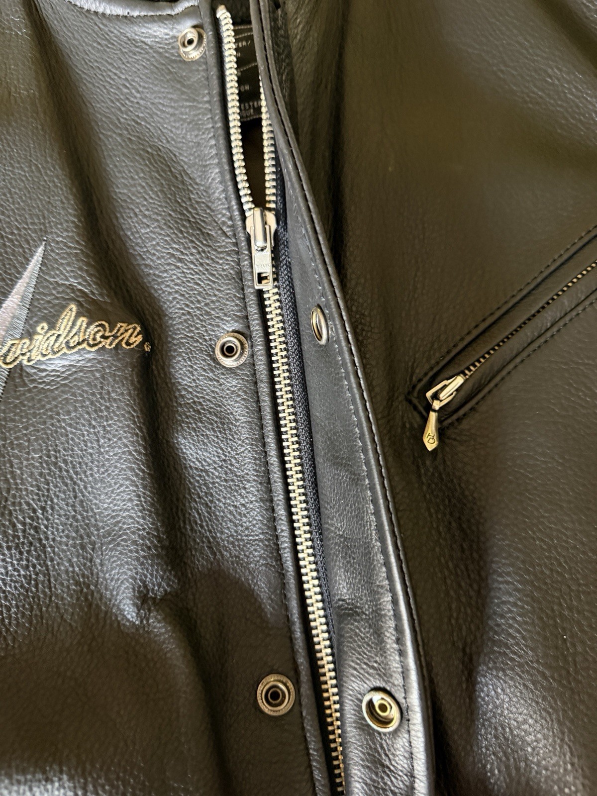Harley Davidson Varsity Leather Jacket Men’s XXL, Worn Once