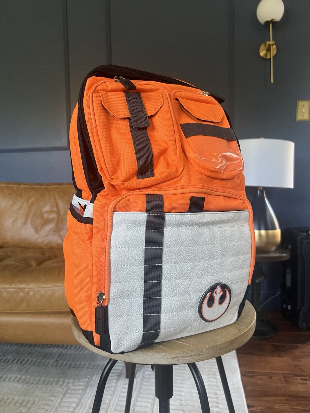 Star Wars Rebel Alliance Logo NEW Backpack Orange/White/Black Adjustable