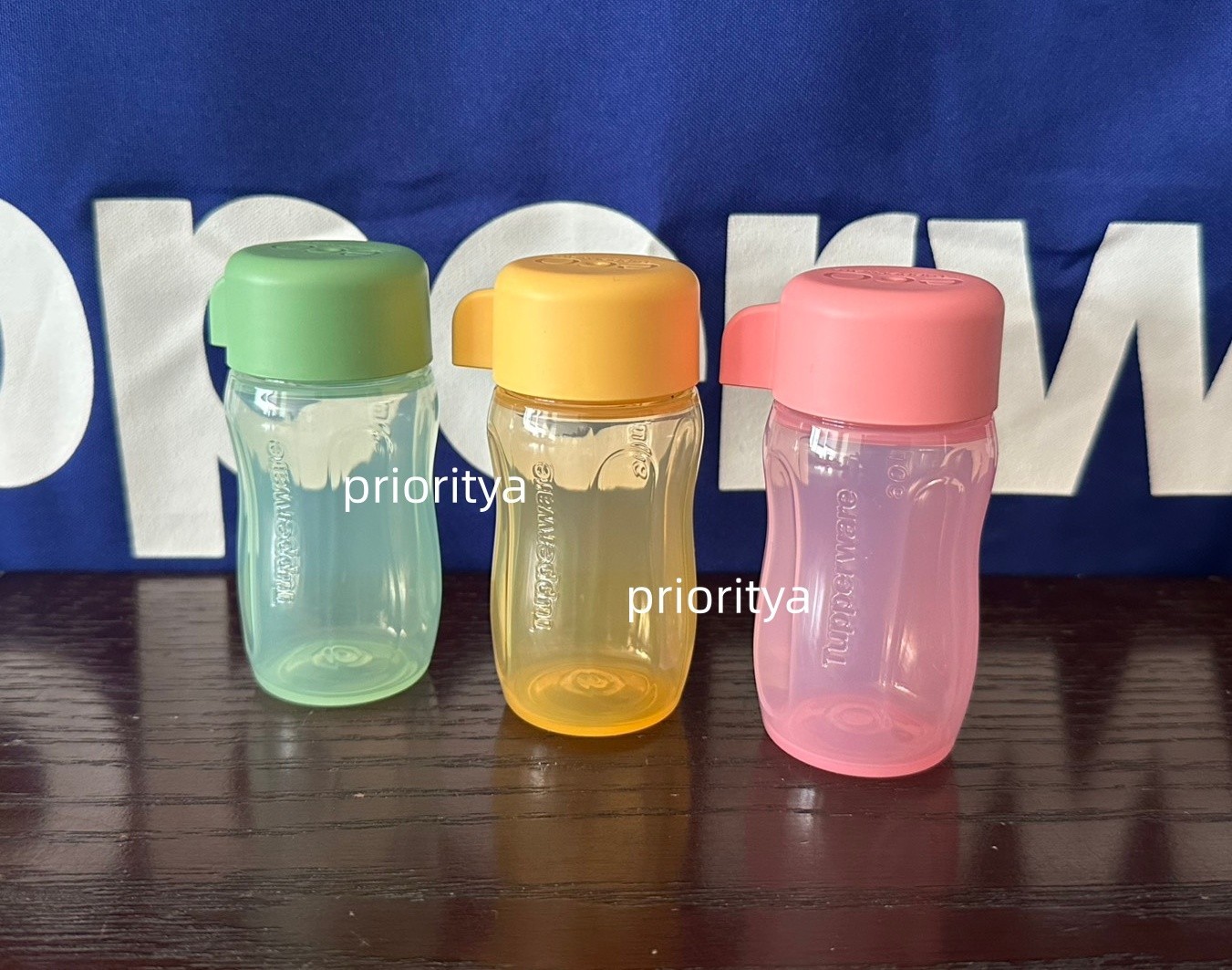 Tupperware Mini Eco Snack Liquid Candy Bottle 3oz 90mL Spring Blossom Set 3 New