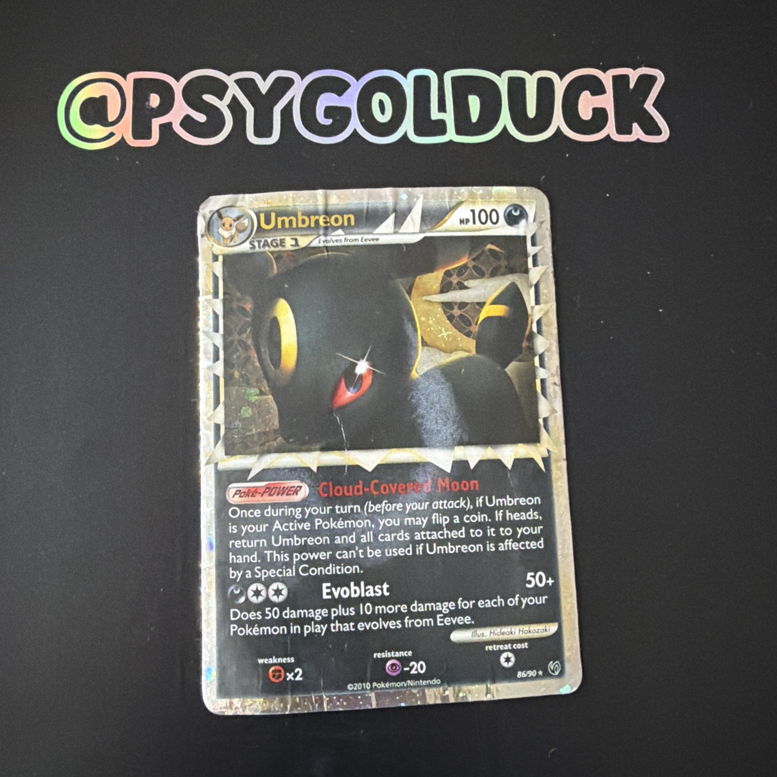 Pokemon TCG Umbreon Prime 86/90 Undaunted Card DMG C7
