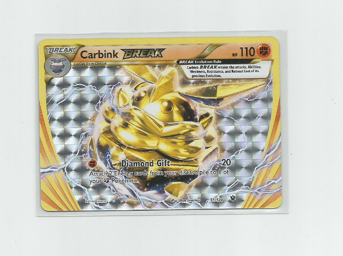 2016 Pokémon Carbink BREAK – 51/124 – Rare BREAK XY Fates Collide Pokemon