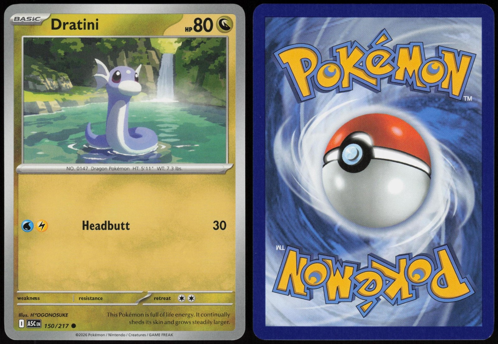 Dratini 150/217 Ascended Heroes Common Near Mint
