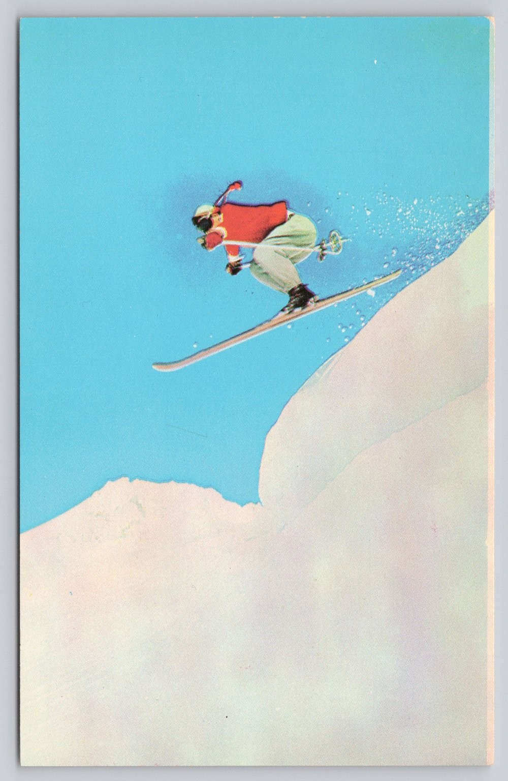 Vintage Photochrome Ski Jump Postcard by Royal Pictures 1939-Now