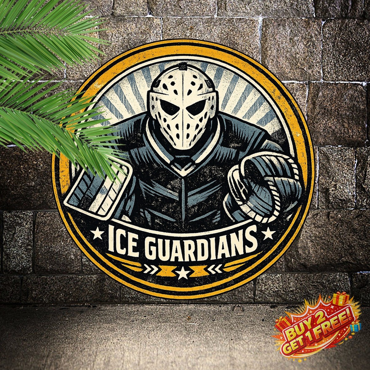 Boston Ice Hockey Team 8×8 Round Vintage Metal Tin Sign Home Decor