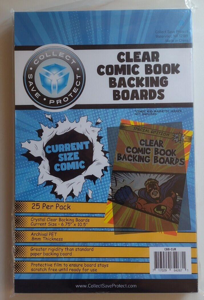 (25) CSP Clear Current Comic Book Backing Boards Protectors New NIP 6 3/4×10 1/2