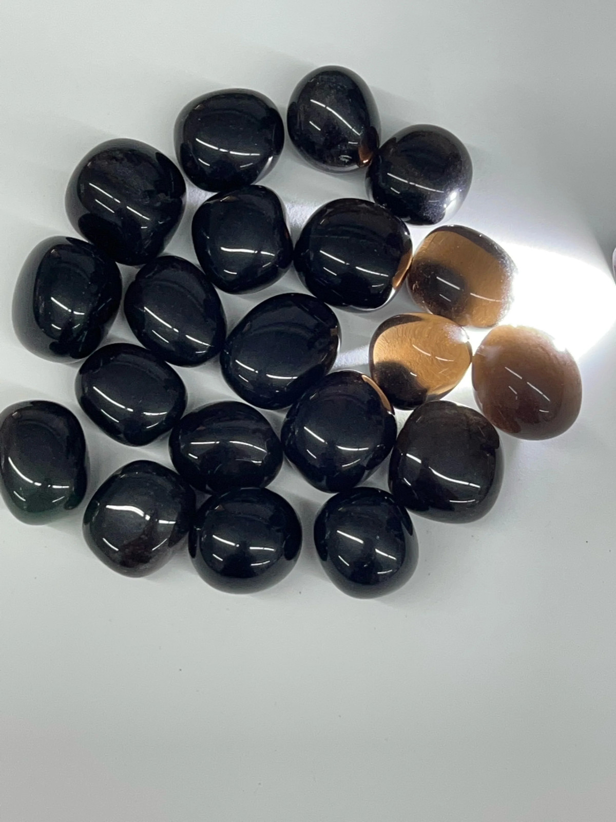 Three (3) Large Apache Tears High Quality Tumbled Stones – Tumbles