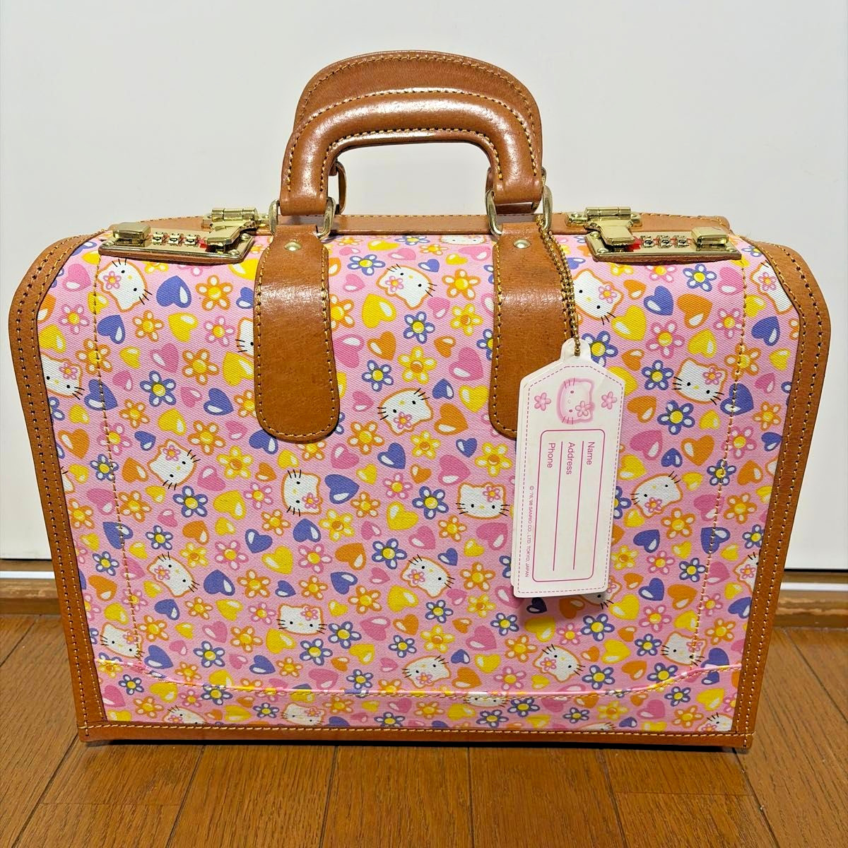 Retro 90s Hello Kitty Pink Floral Mini Trunk Case Y2K Sanrio 1998 Vintage Unused