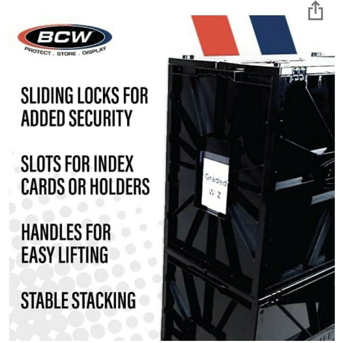 BCW Plastic CGC Graded Comic Storage Bin +25 BCW 2M Mylar Graded Bags Bundle